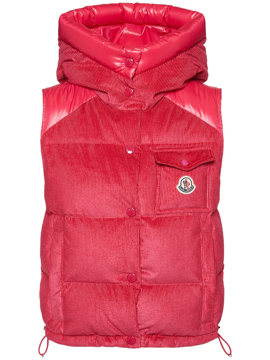 MONCLER EAU COTTON BLEND DOWN VEST