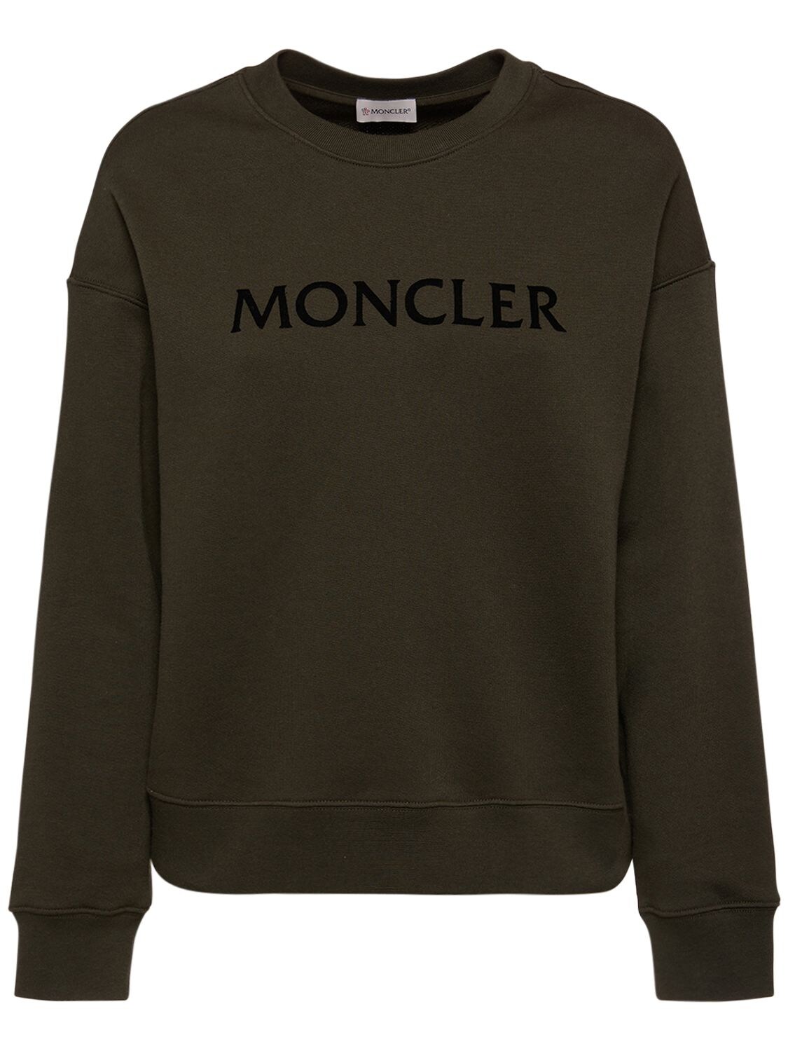 MONCLER COTTON JERSEY LOGO SWEATSHIRT