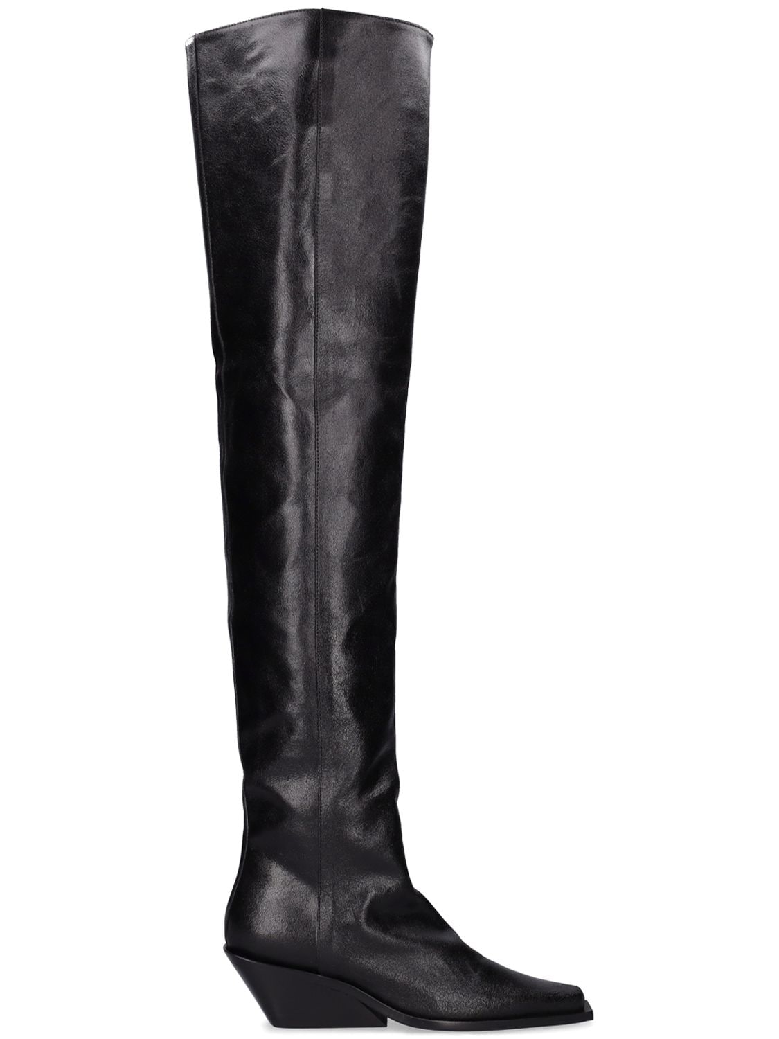 ANN DEMEULEMEESTER 60MM HILDE LEATHER OVER-THE KNEE-BOOTS