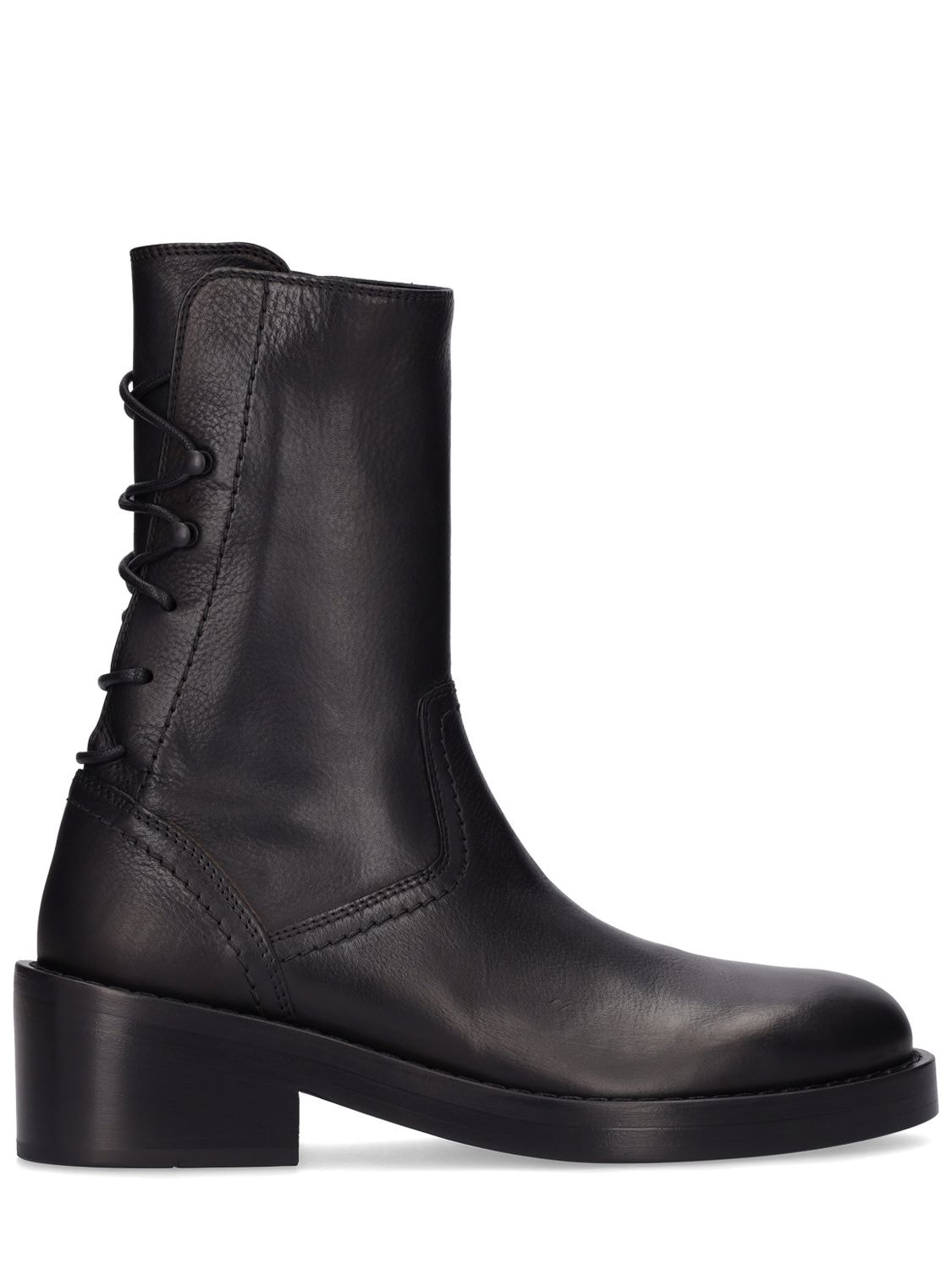 Ann Demeulemeester - 60mm henrica leather ankle boots - Black ...