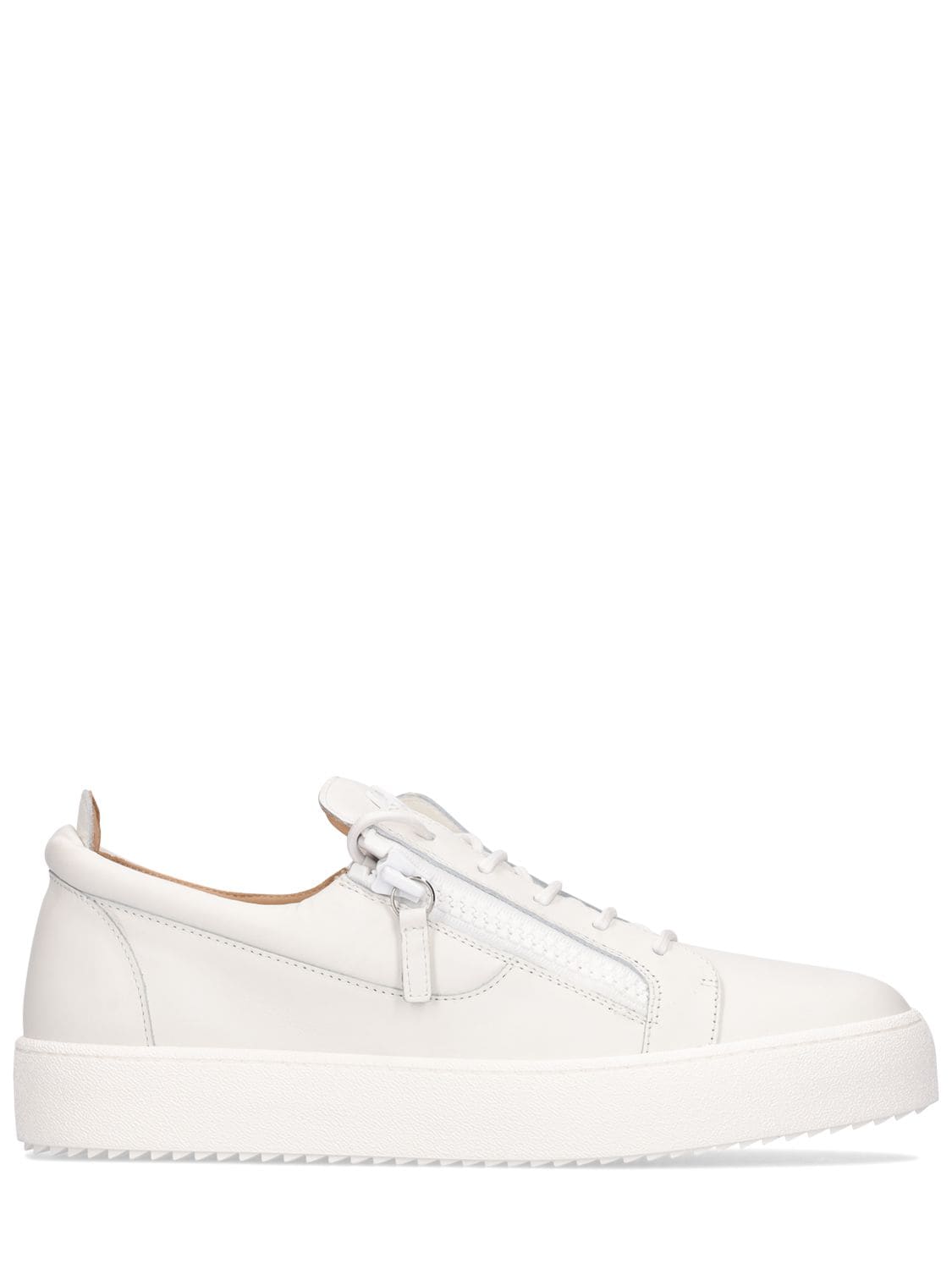 Giuseppe Zanotti 25mm May London Leather Sneakers In White