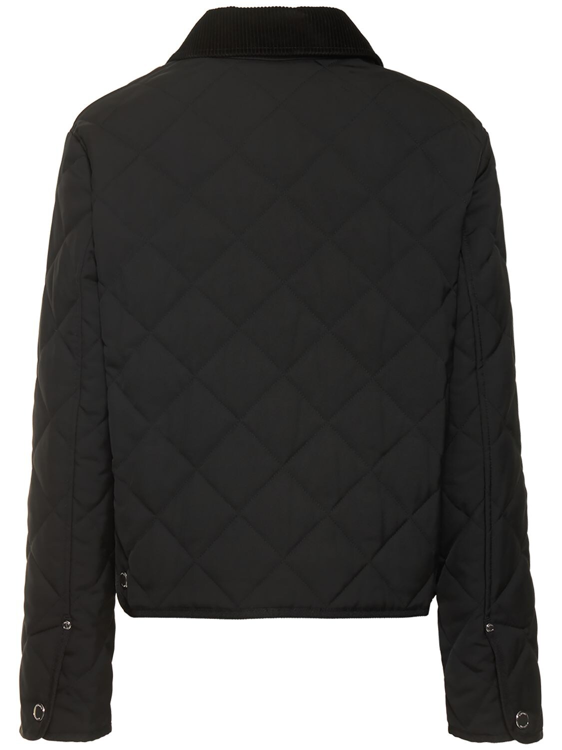 Shop Burberry Lanford Short Quilted Nylon Jacket In Black