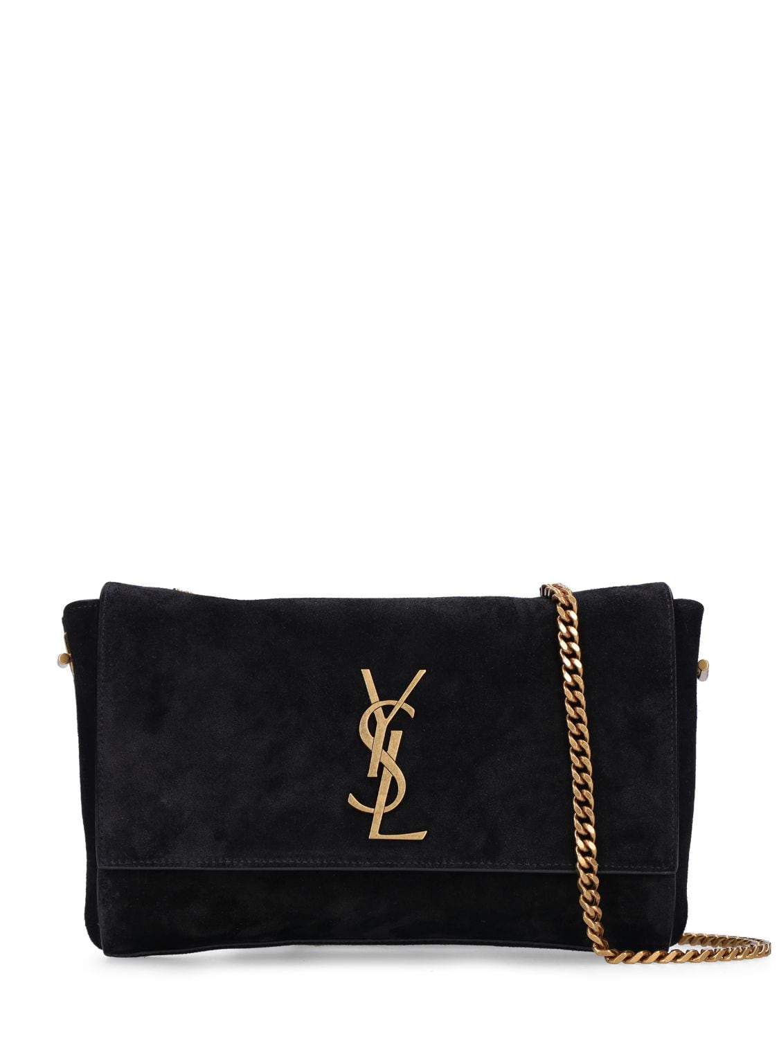Saint Laurent Kate Reversible Leather Shoulder Bag Noir