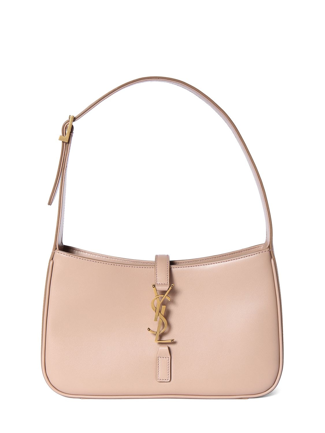 Saint Laurent Le 5 À 7 Leather Hobo Bag In Rosy Sand