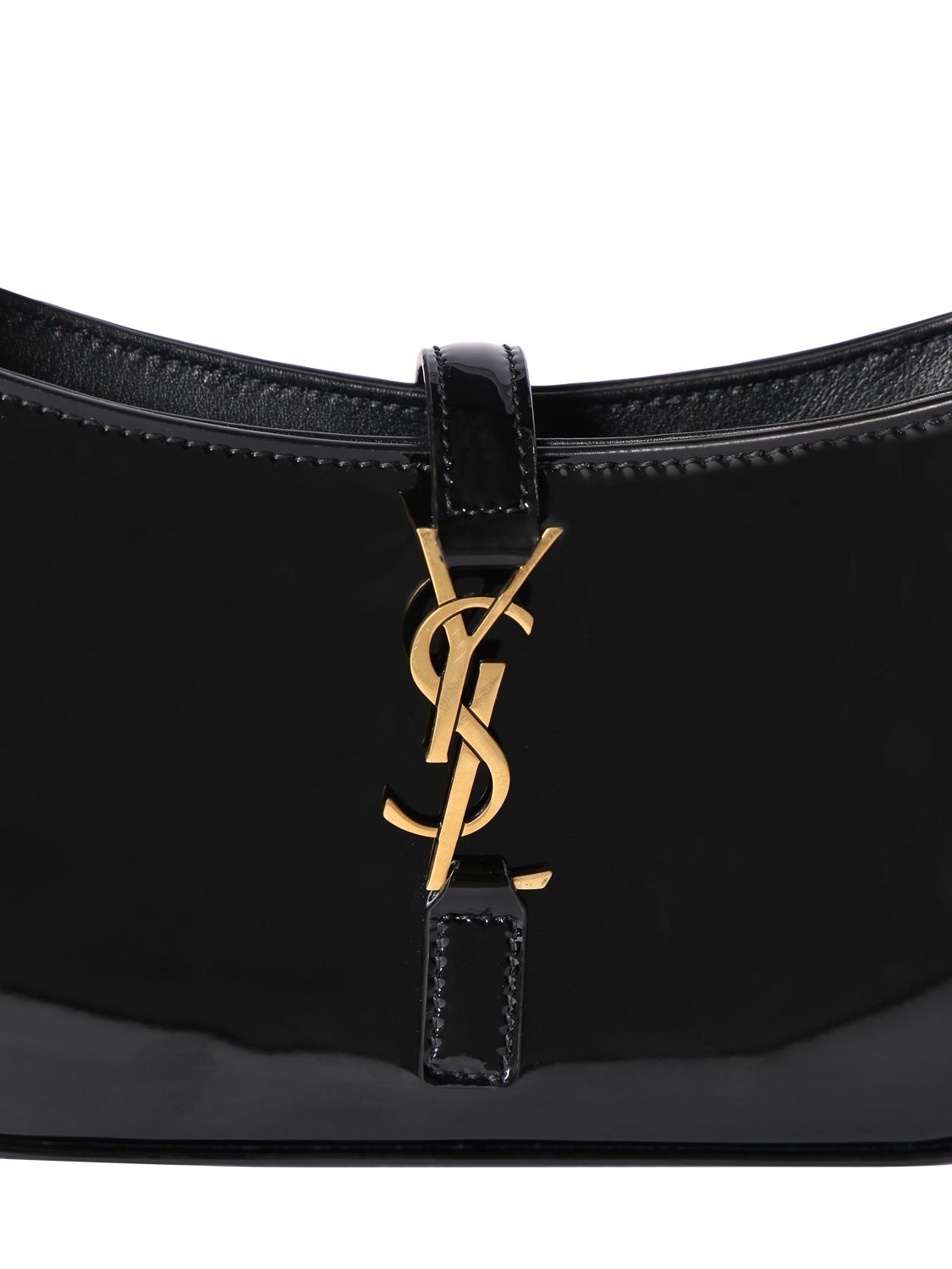 Shop Saint Laurent Kate patent belt bag