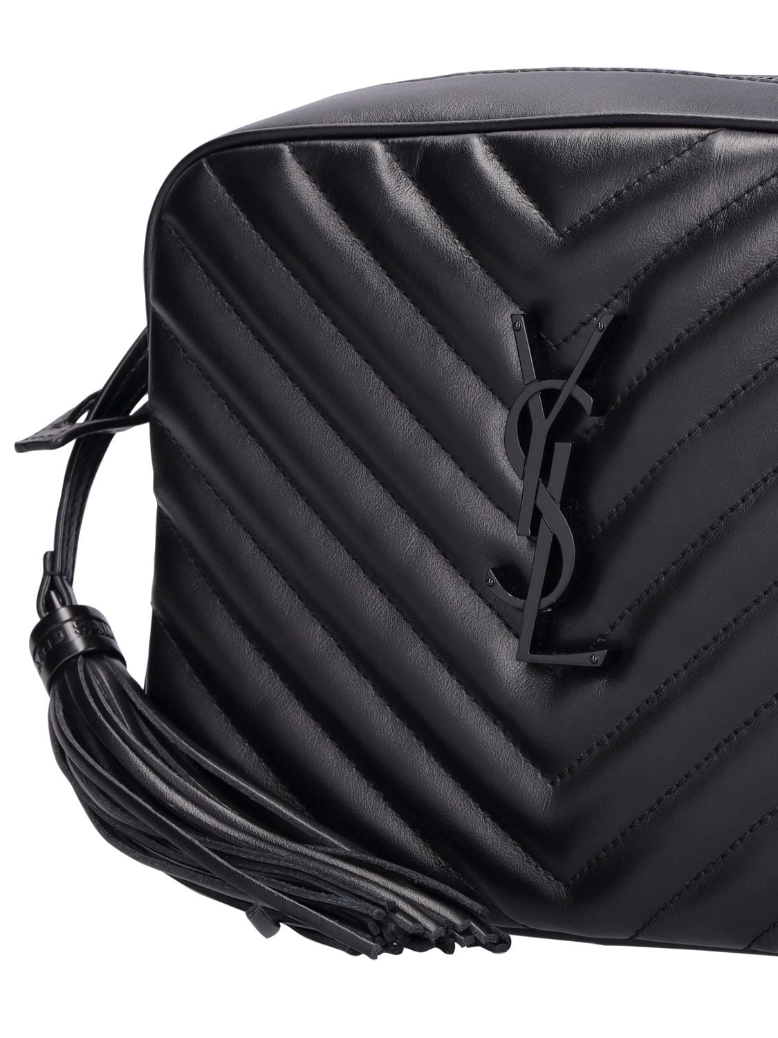 Shop Saint Laurent Lou Leather Camera Bag In Black