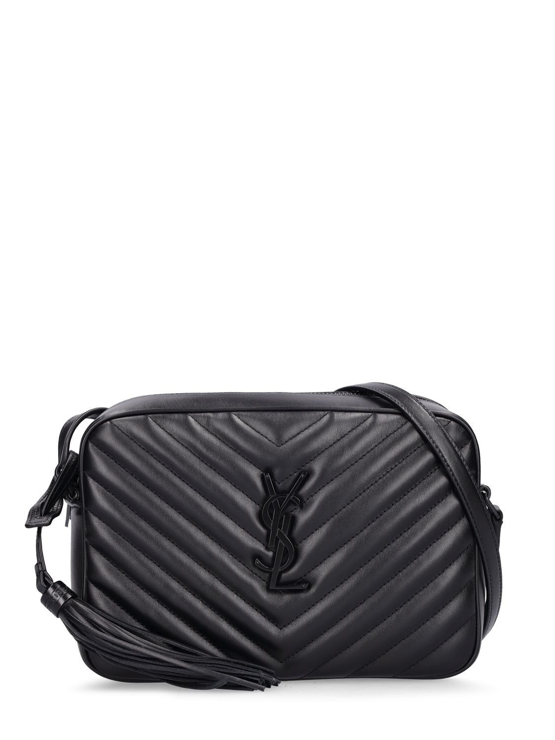 Saint Laurent Lou Leather Camera Bag In Black