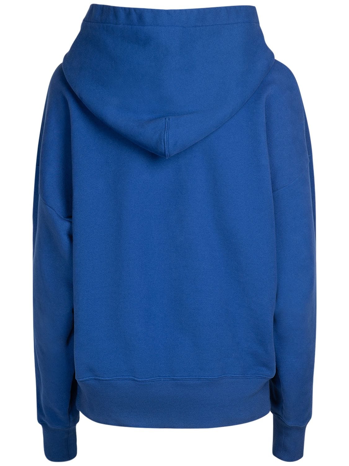 Shop Saint Laurent Embroidered Cotton Hoodie In Bleu,multicolor