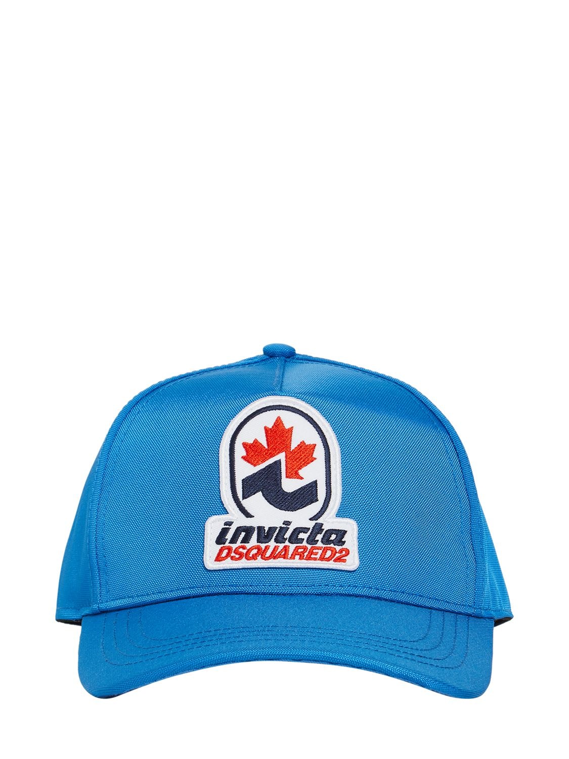 Dsquared2 Invicta Logo Patch Nylon Cap In Light Blue