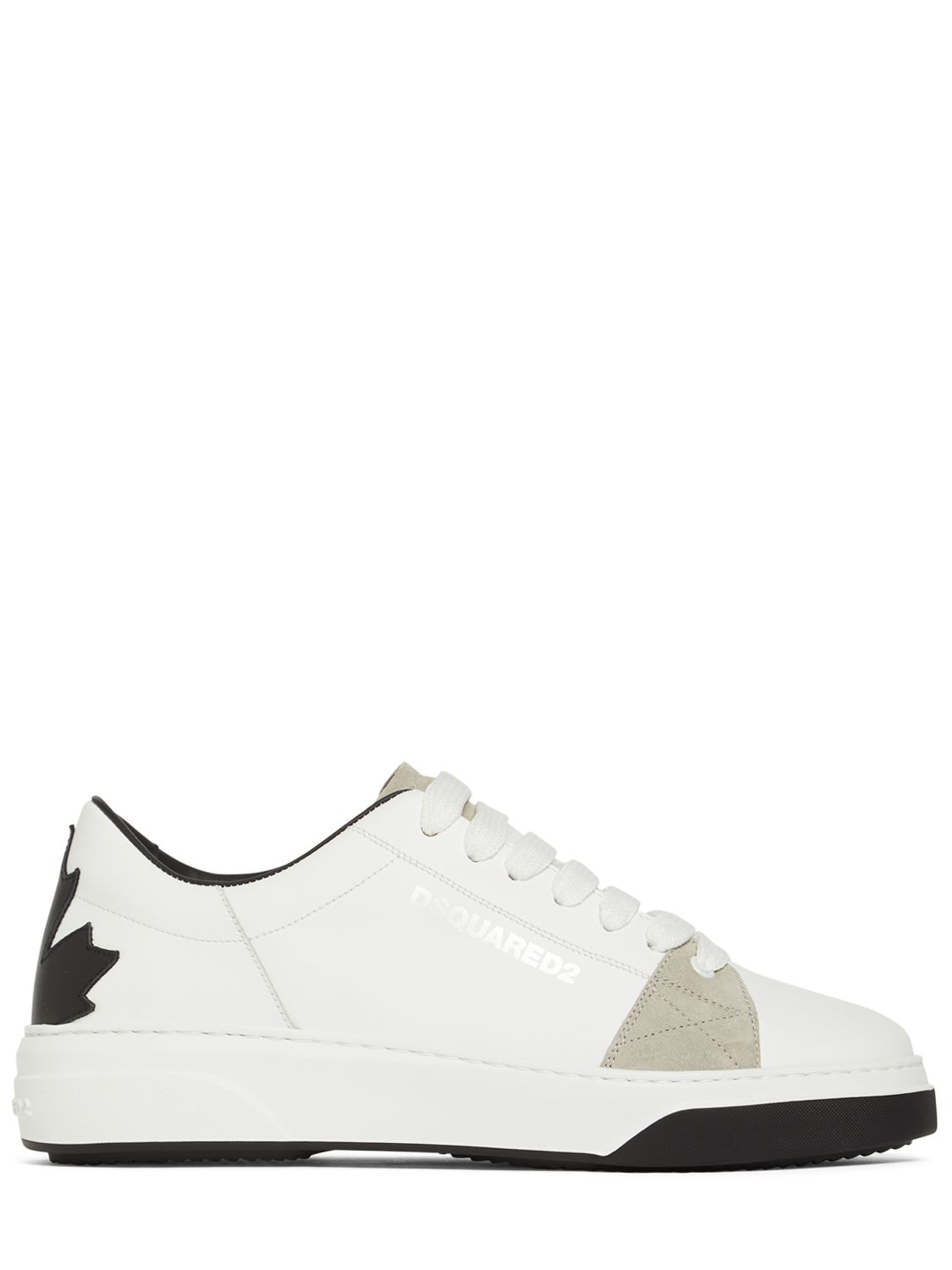 DSQUARED2 MAPLE LEAF LEATHER SNEAKERS