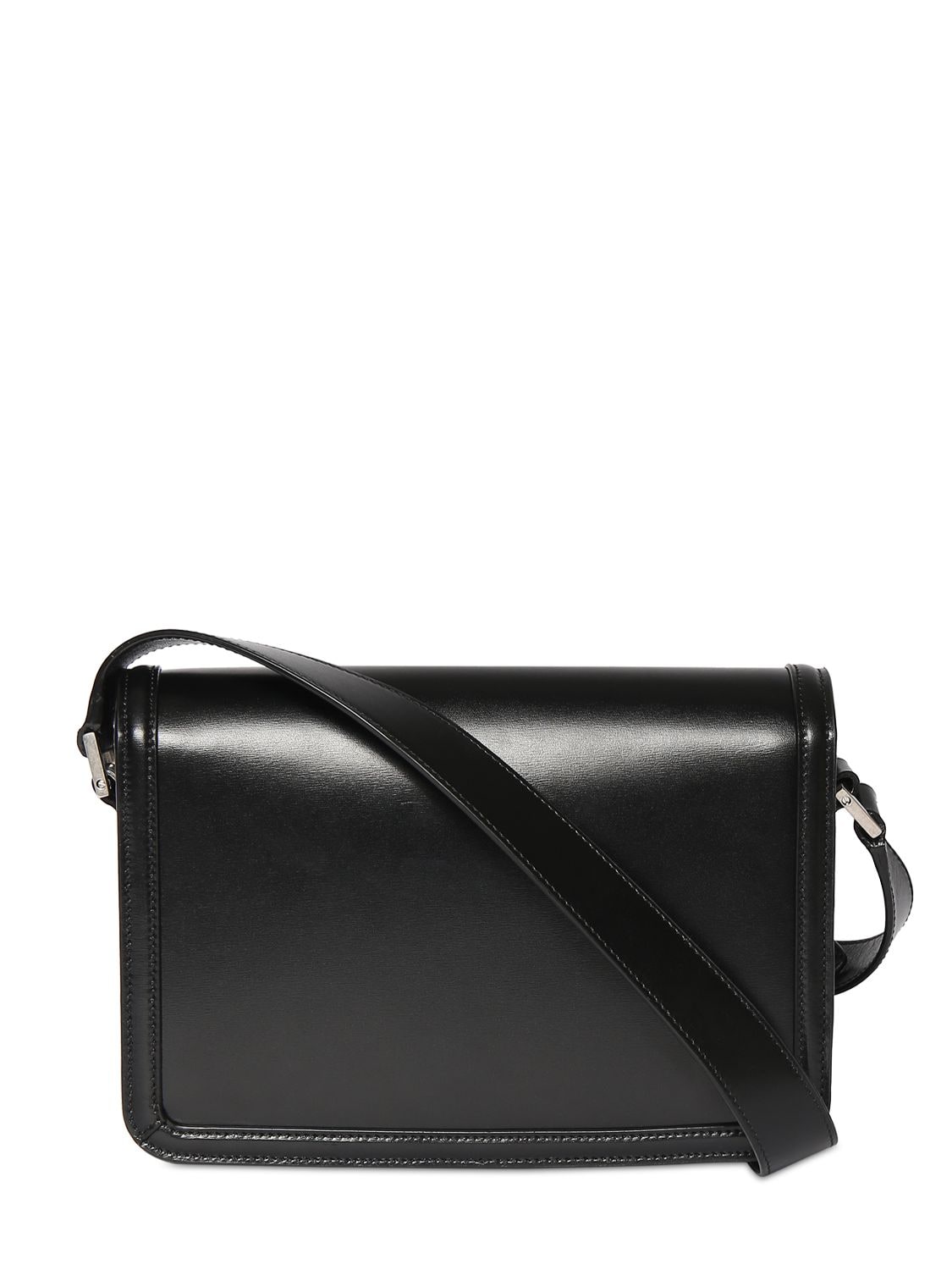 Shop Saint Laurent Solferino Leather Bag In Black