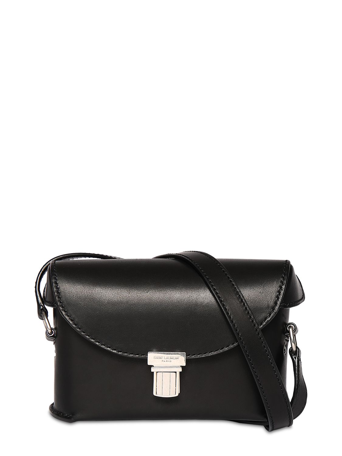 Saint Laurent Tuc Leather Box Crossbody Bag In Black ModeSens