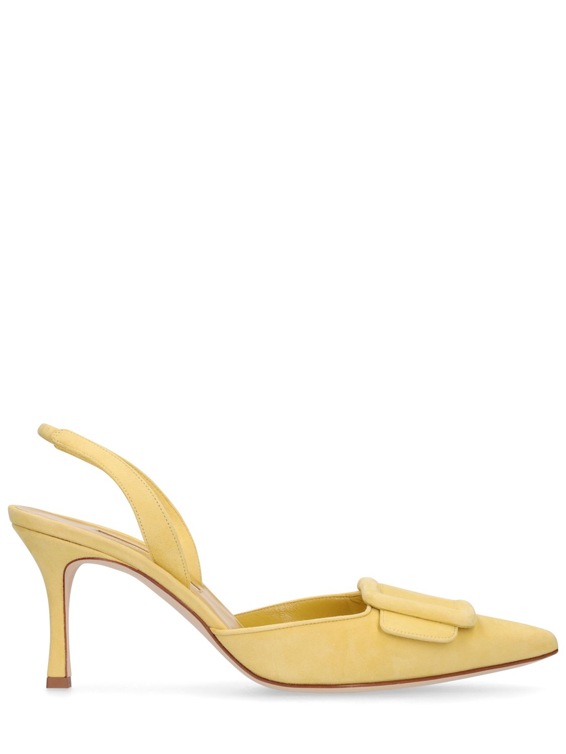 Mules Manolo Blahnik En Daim Brodé - Taille 37.5/7 US - Talons élégants - Occasion