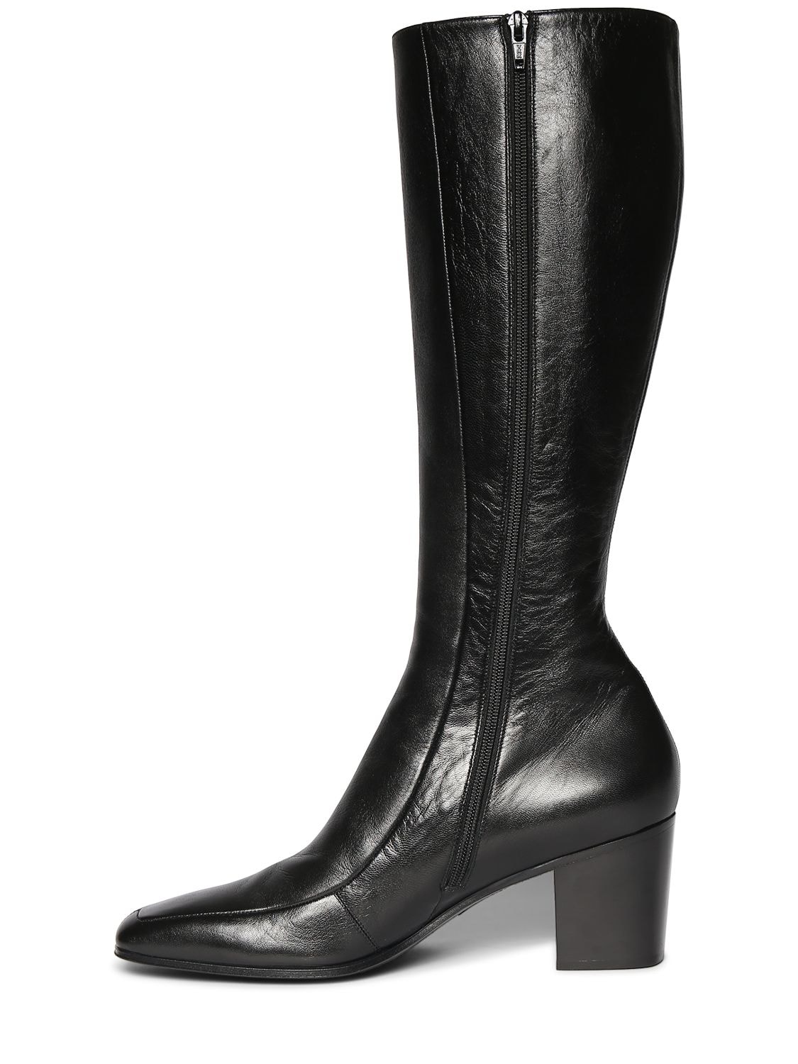 Saint Laurent - Otto 70mm Patent-leather Boots - Men - Leather/Leather/Leather - 42,5 - Black