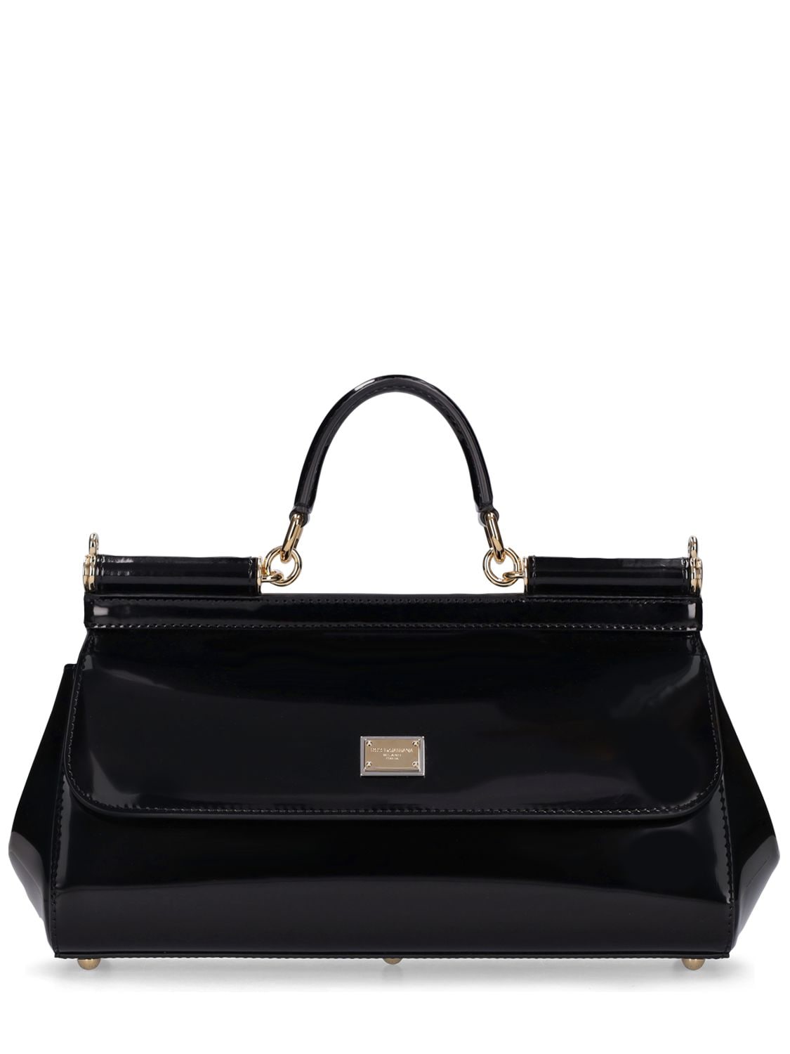 Image of New Sicily Patent Leather Top Handle Bag