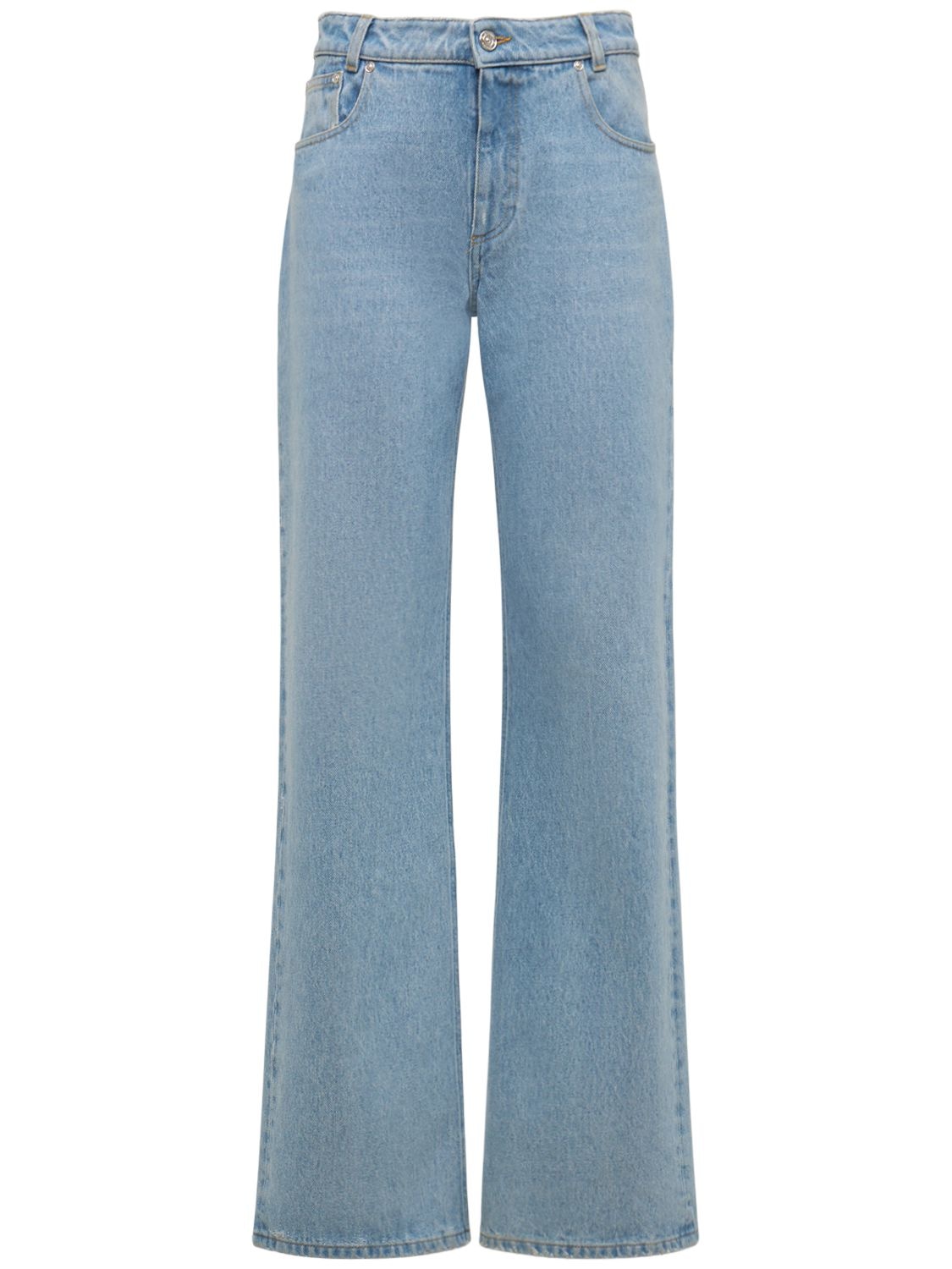 MISSONI COTTON DENIM WIDE JEANS W/ PATCH