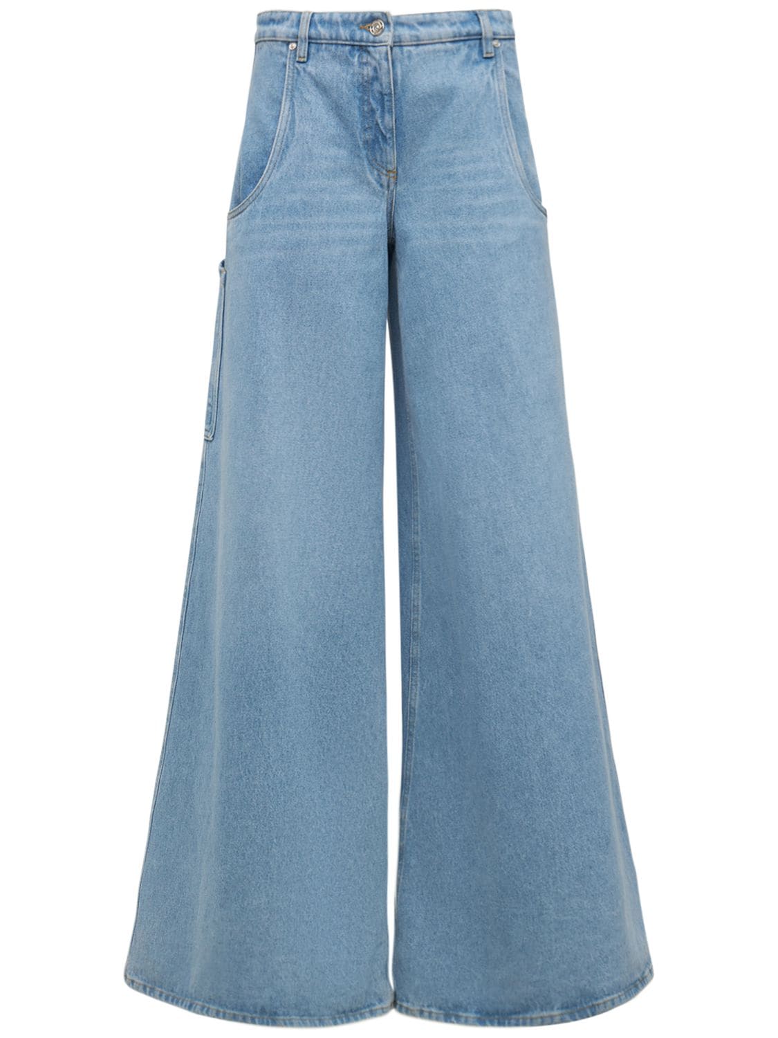 Missoni Cotton Denim Wide Jeans In Blue