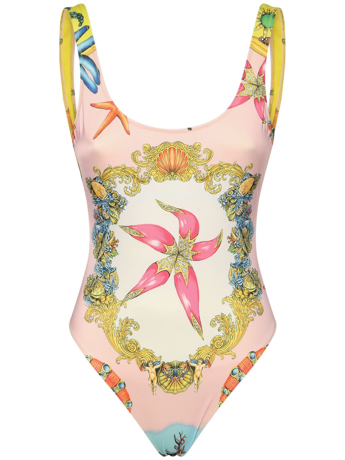 Mer Printed Jersey One Piece Swimsuit