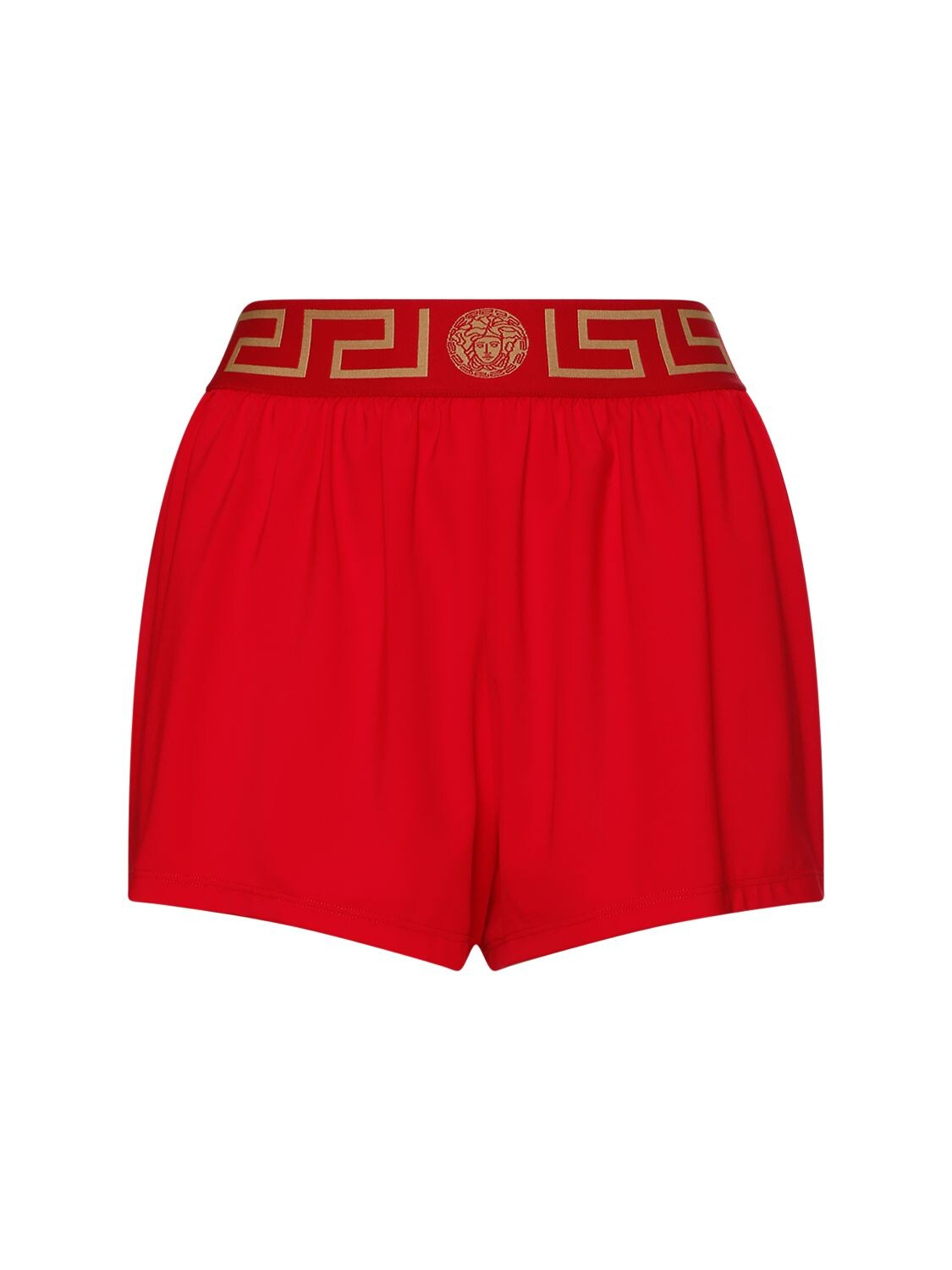 Versace - Greek logo jersey mini swim shorts - Red | Luisaviaroma