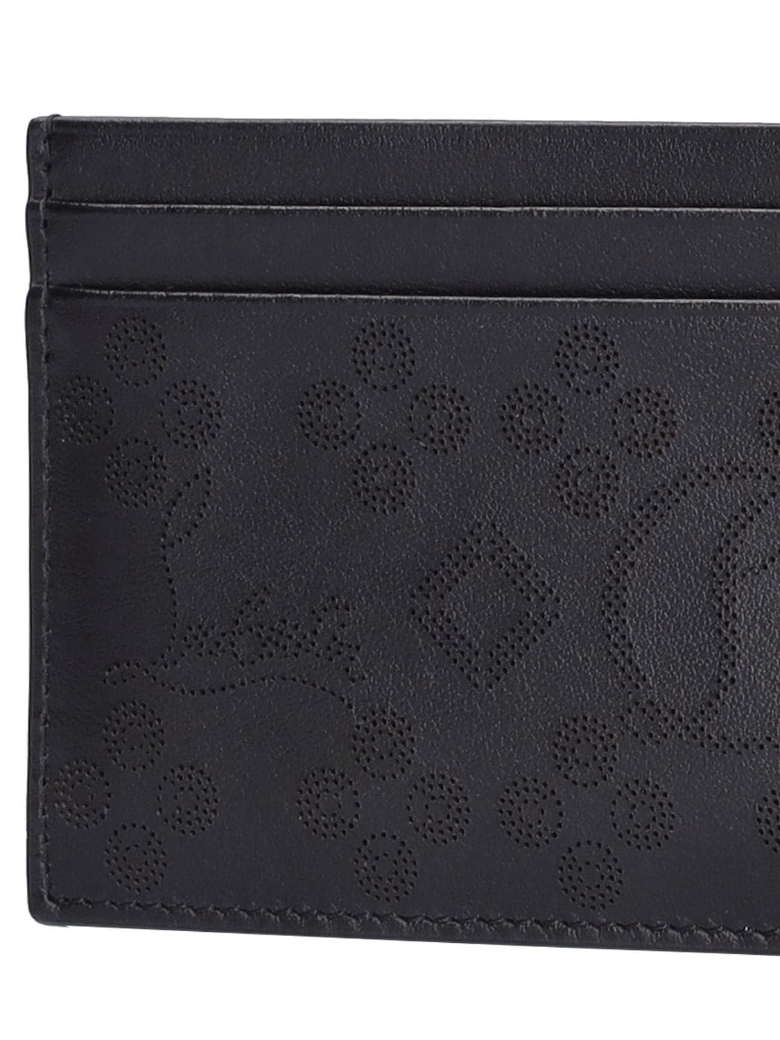 Shop Christian Louboutin W Kios Perforated Leather Card Holder In Black