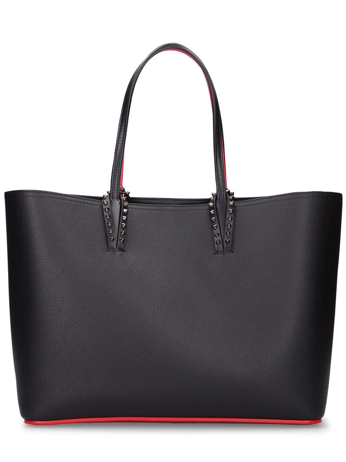 Shop Christian Louboutin Cabata Grained Leather Tote Bag In Black