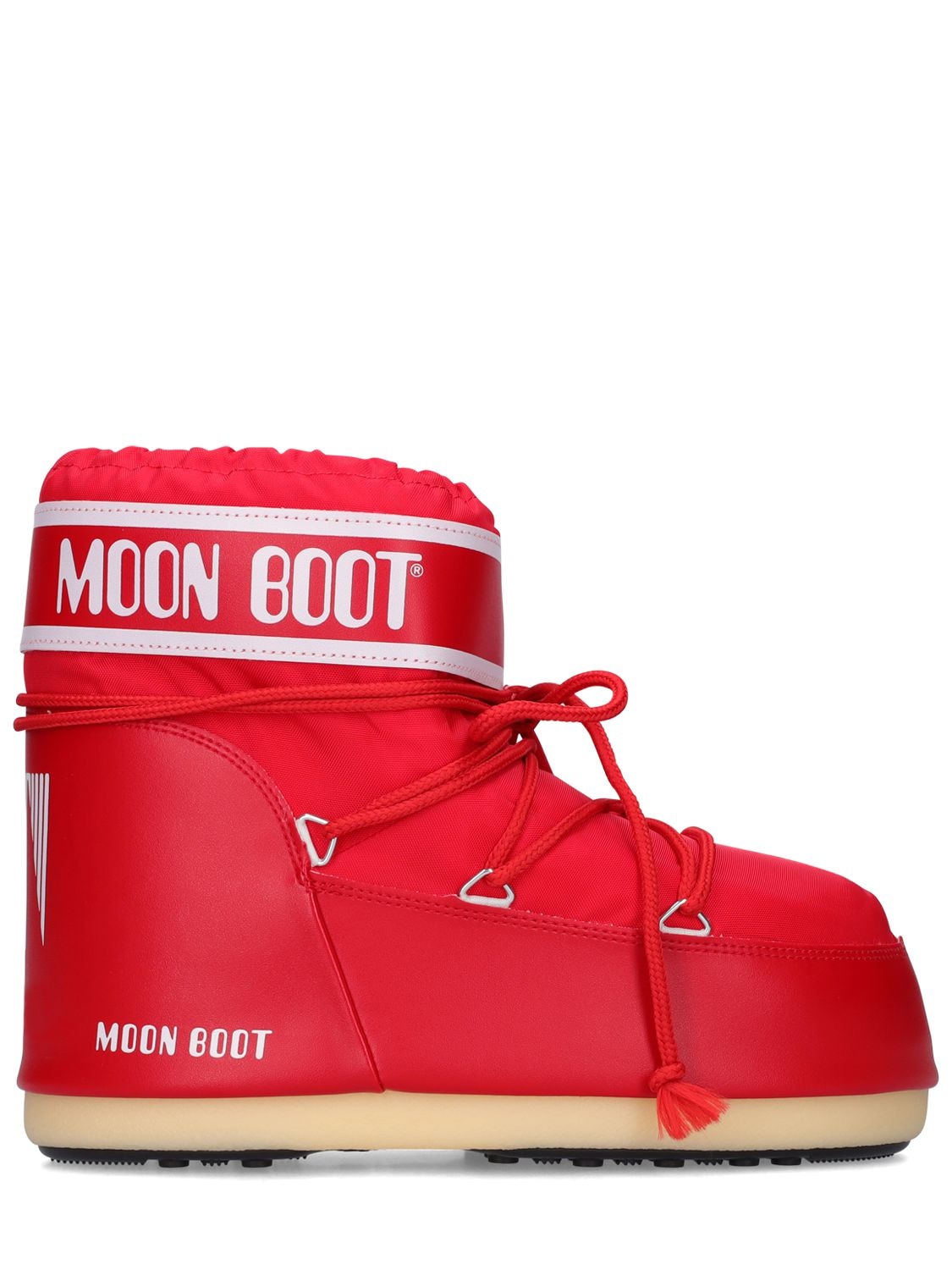 Moon Boot Icon尼龙低帮雪靴 In Red