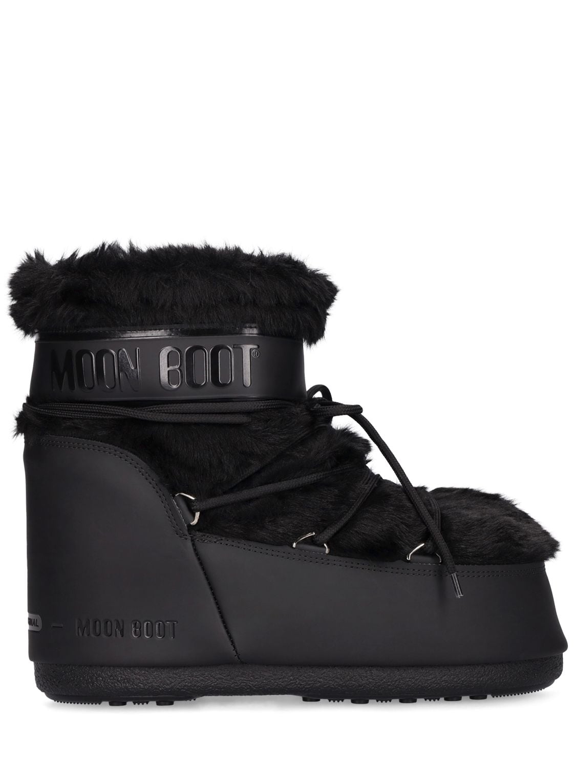 Moon Boot Low Icon Faux Fur S In Black