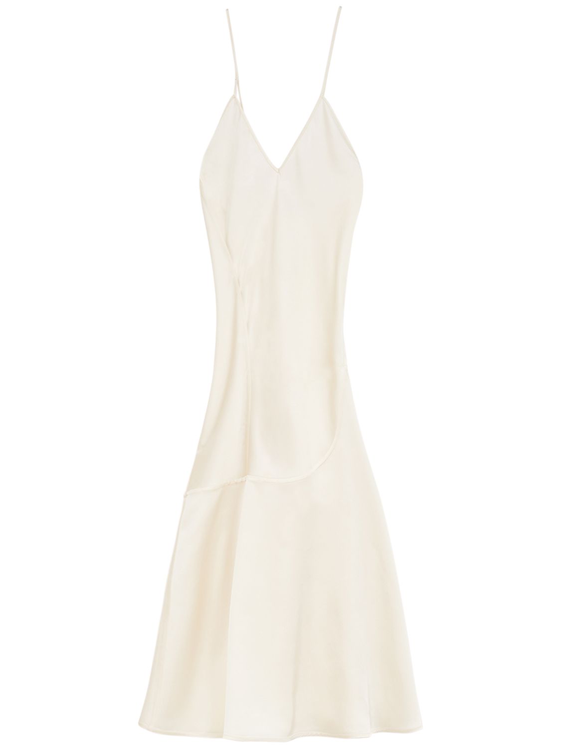 Jil Sander Fluid viscose satin midi slip dress OffWhite Luisaviaroma