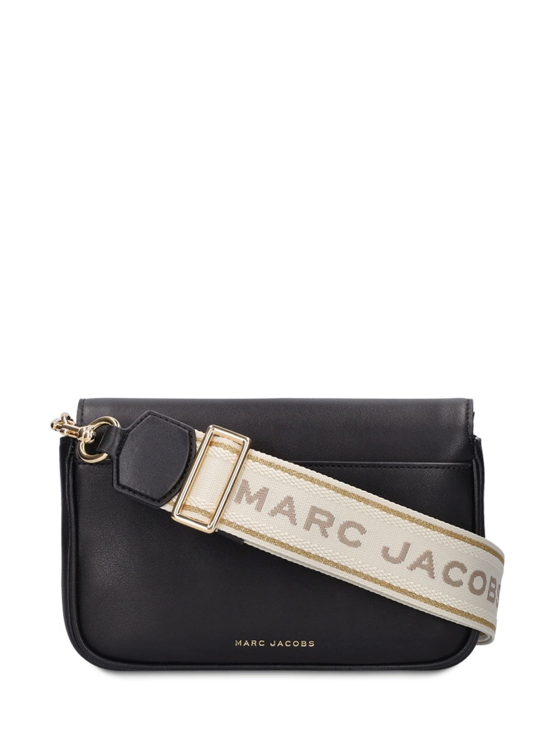 Shop Marc Jacobs (the) The J Marc Leather Shoulder Bag In Black