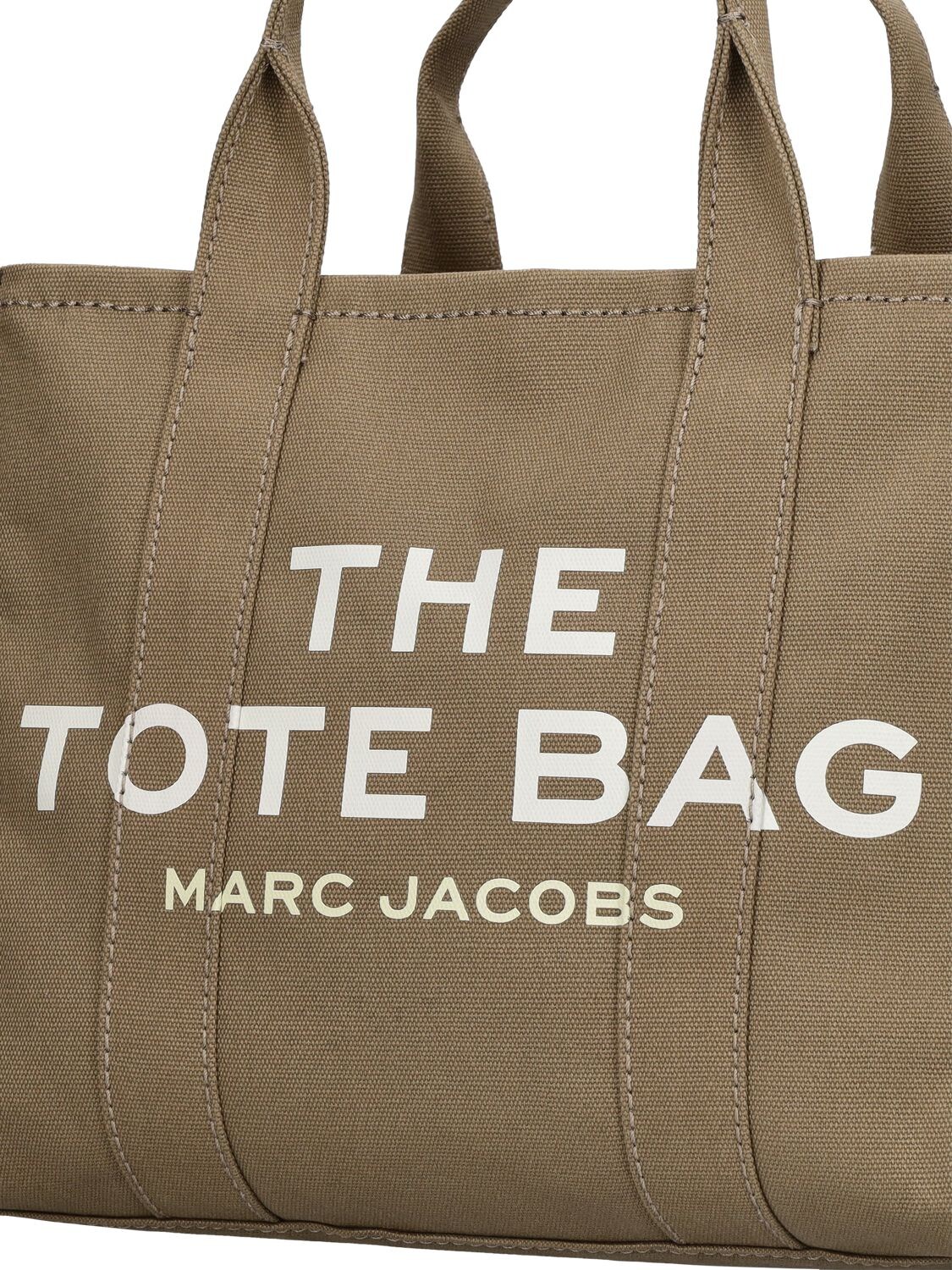 Shop Marc Jacobs (the) The Medium Tote Cotton Canvas Bag In Slate Green