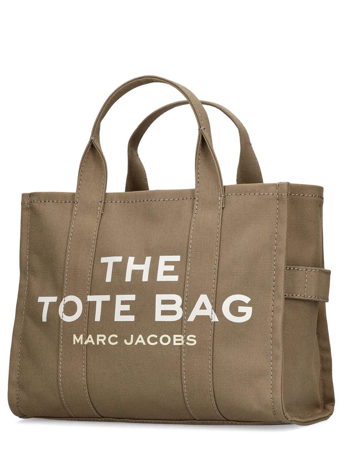 Shop Marc Jacobs (the) The Medium Tote Cotton Canvas Bag In Slate Green