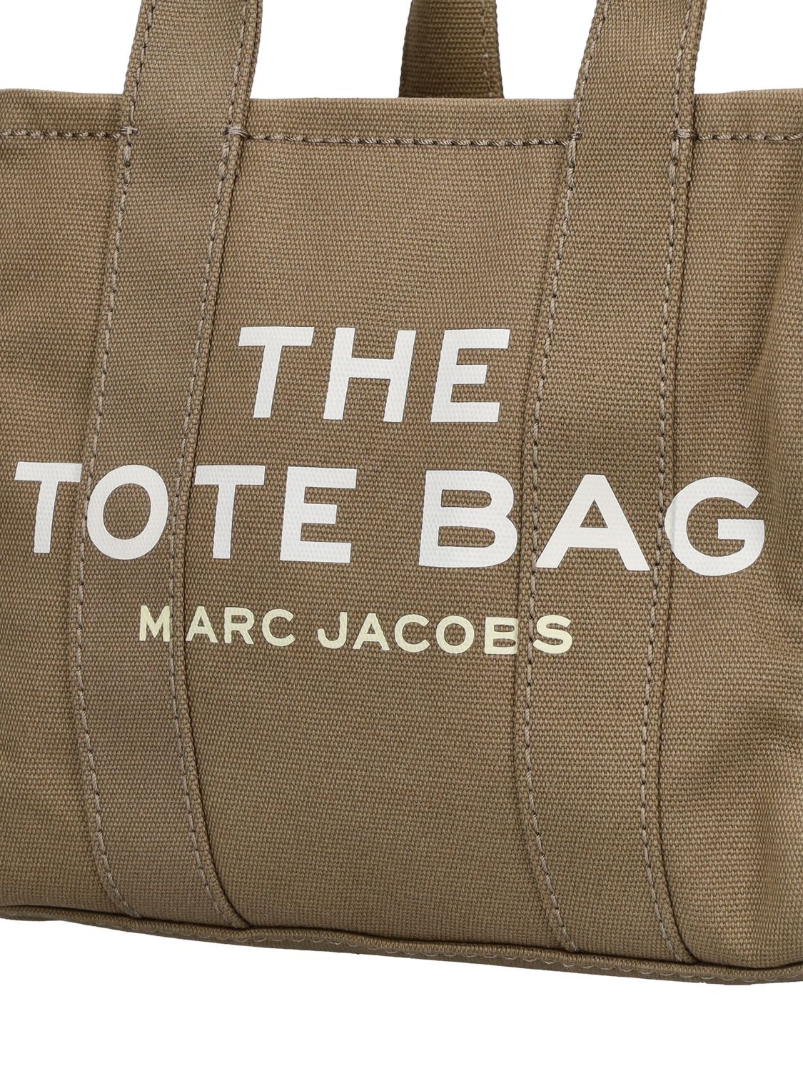 Shop Marc Jacobs (the) The Small Tote Cotton Canvas Bag In Slate Green
