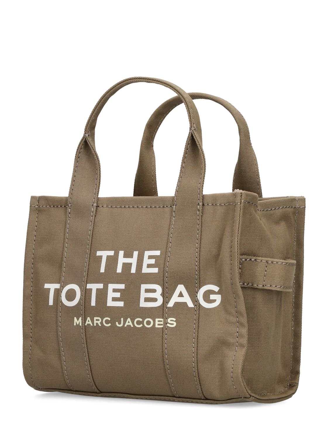 Shop Marc Jacobs (the) The Small Tote Cotton Canvas Bag In Slate Green