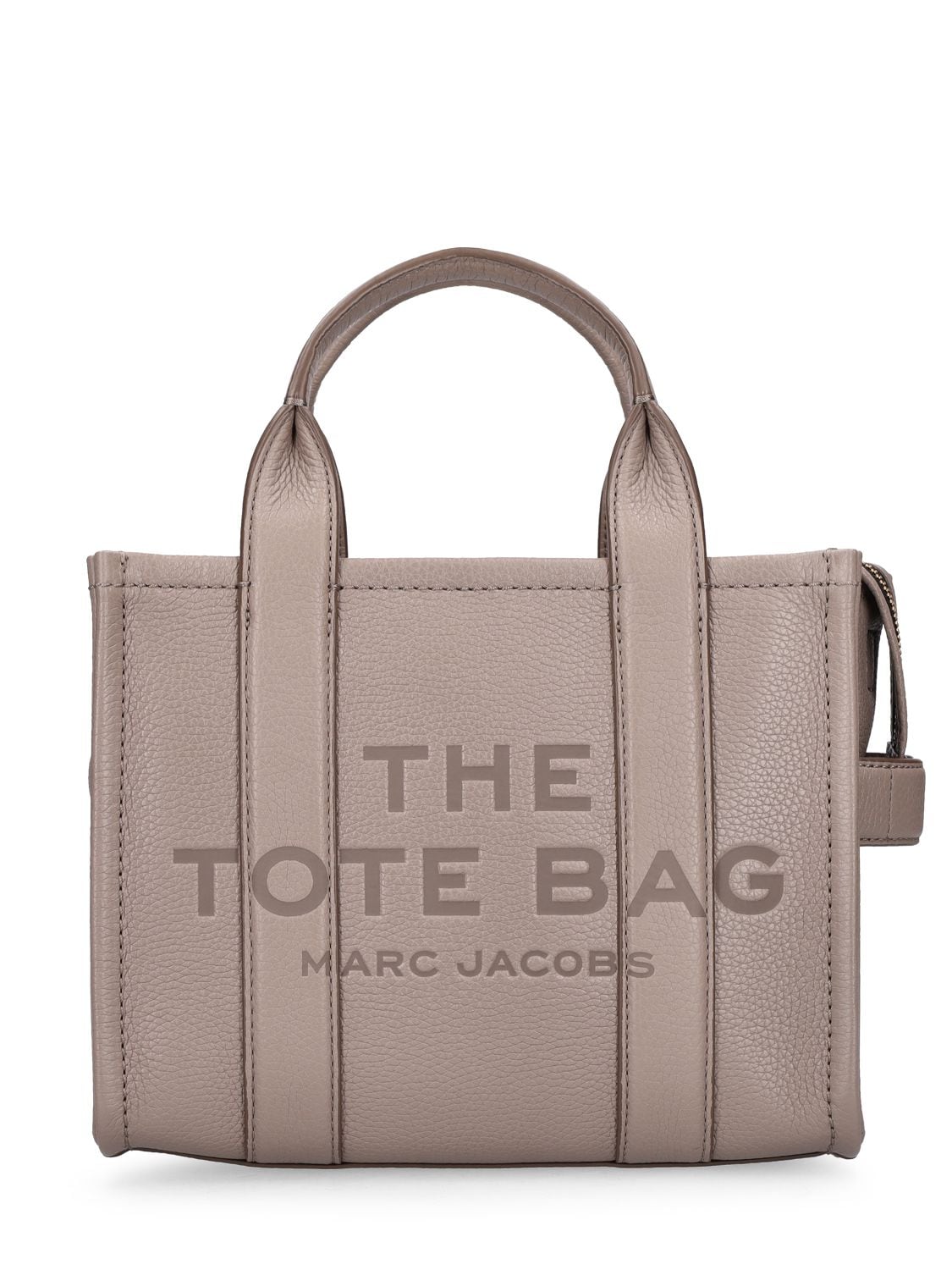 Marc Jacobs (the) The Mini Tote Leather Bag In Light Grey