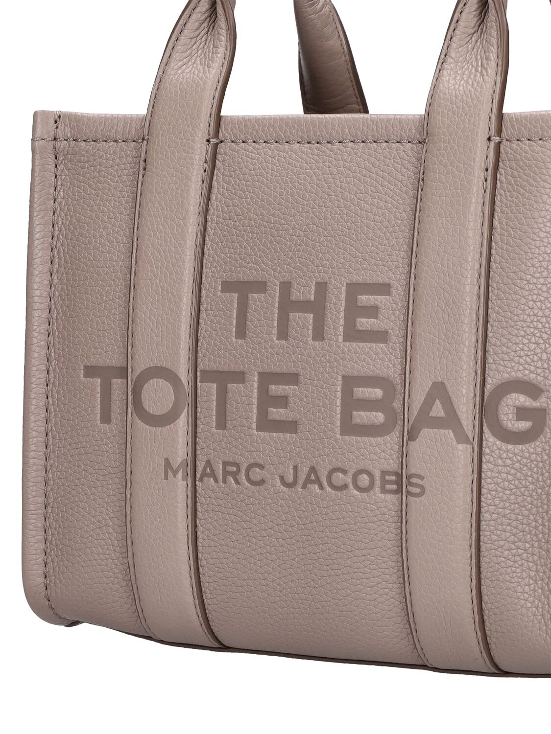 Shop Marc Jacobs (the) The Small Tote Leather Bag In Light Grey