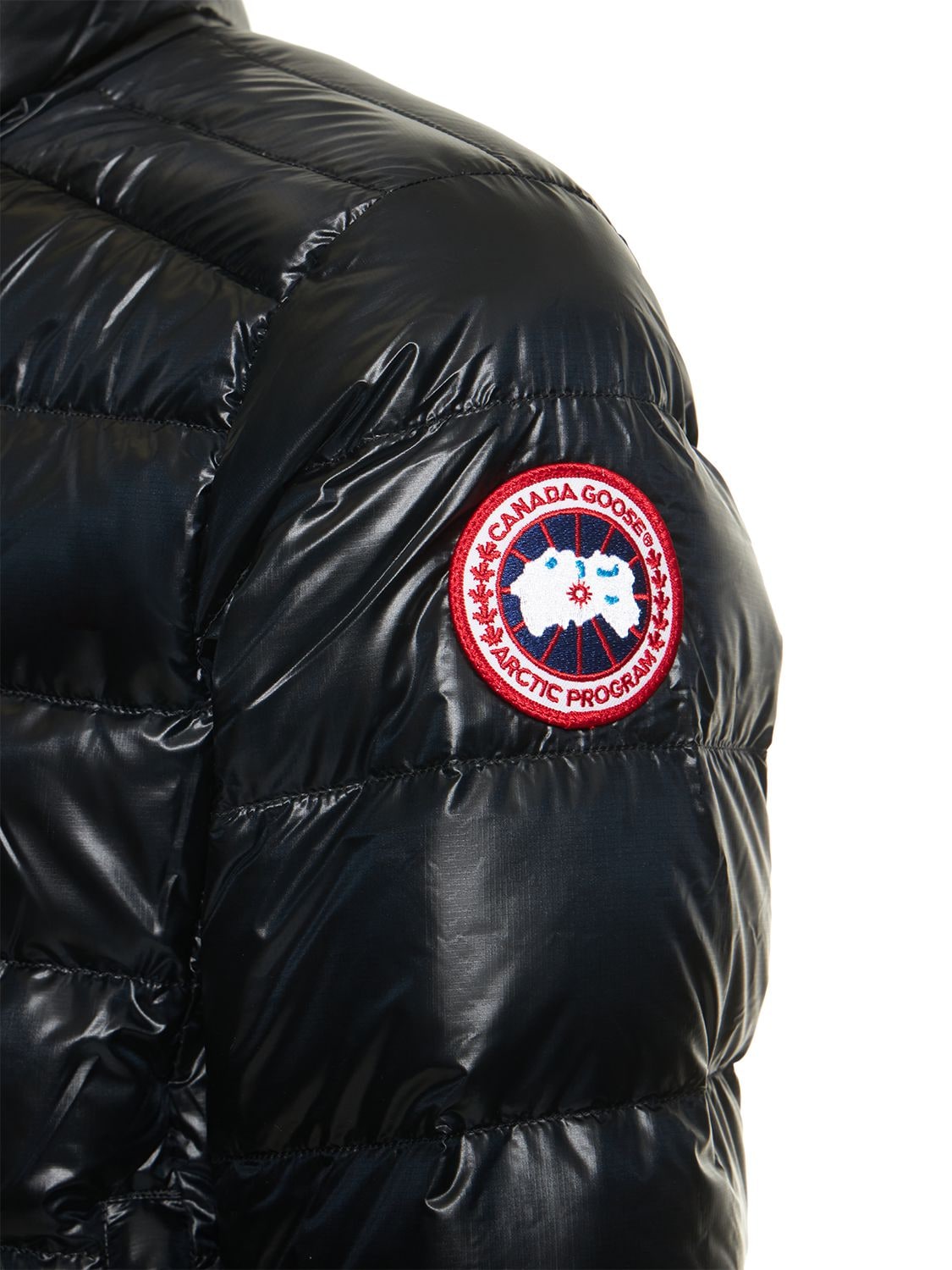 Shop Canada Goose Crofton Recycled Nylon Down Jacket In Black