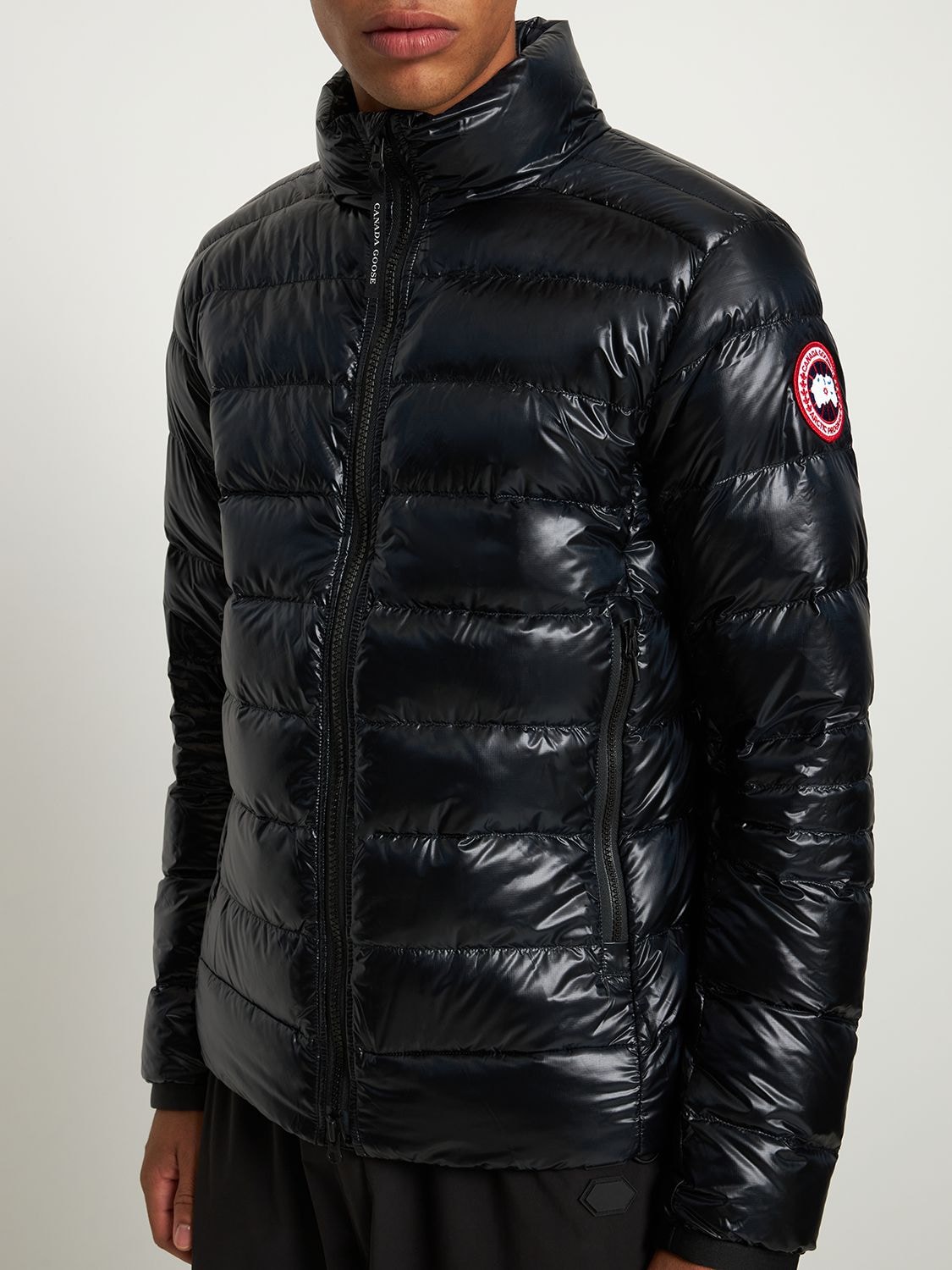 Shop Canada Goose Crofton Recycled Nylon Down Jacket In Black