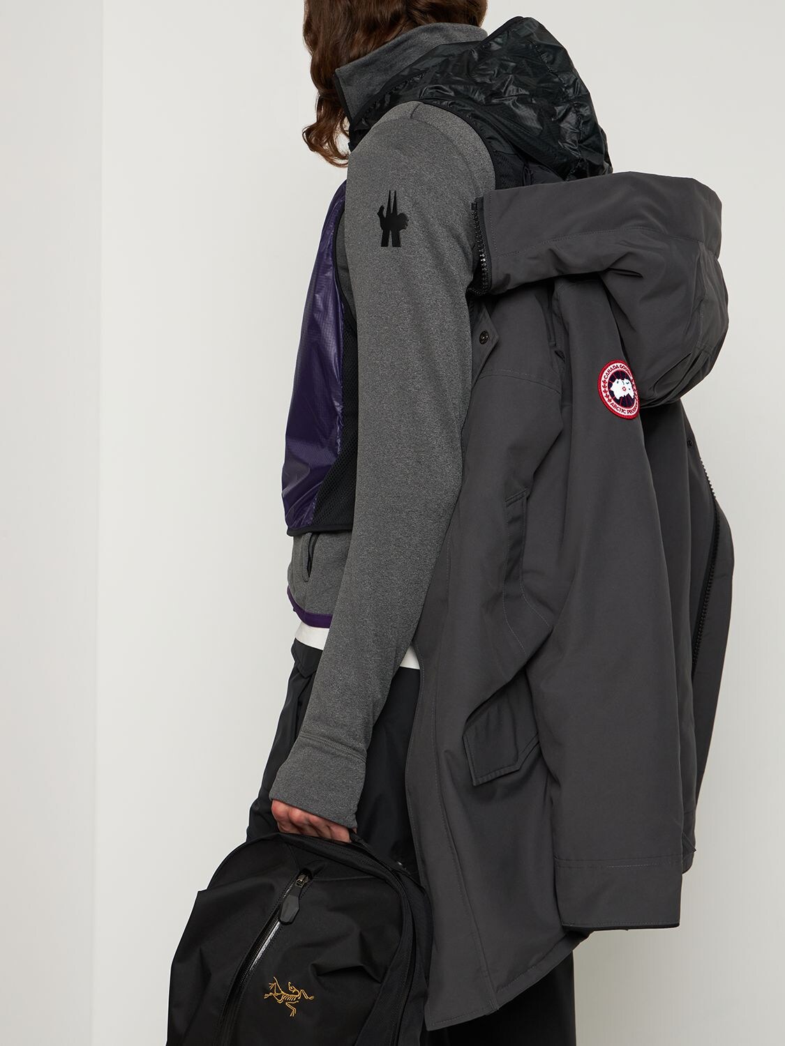 Shop Canada Goose Langford Cotton Blend Down Parka In Graphite