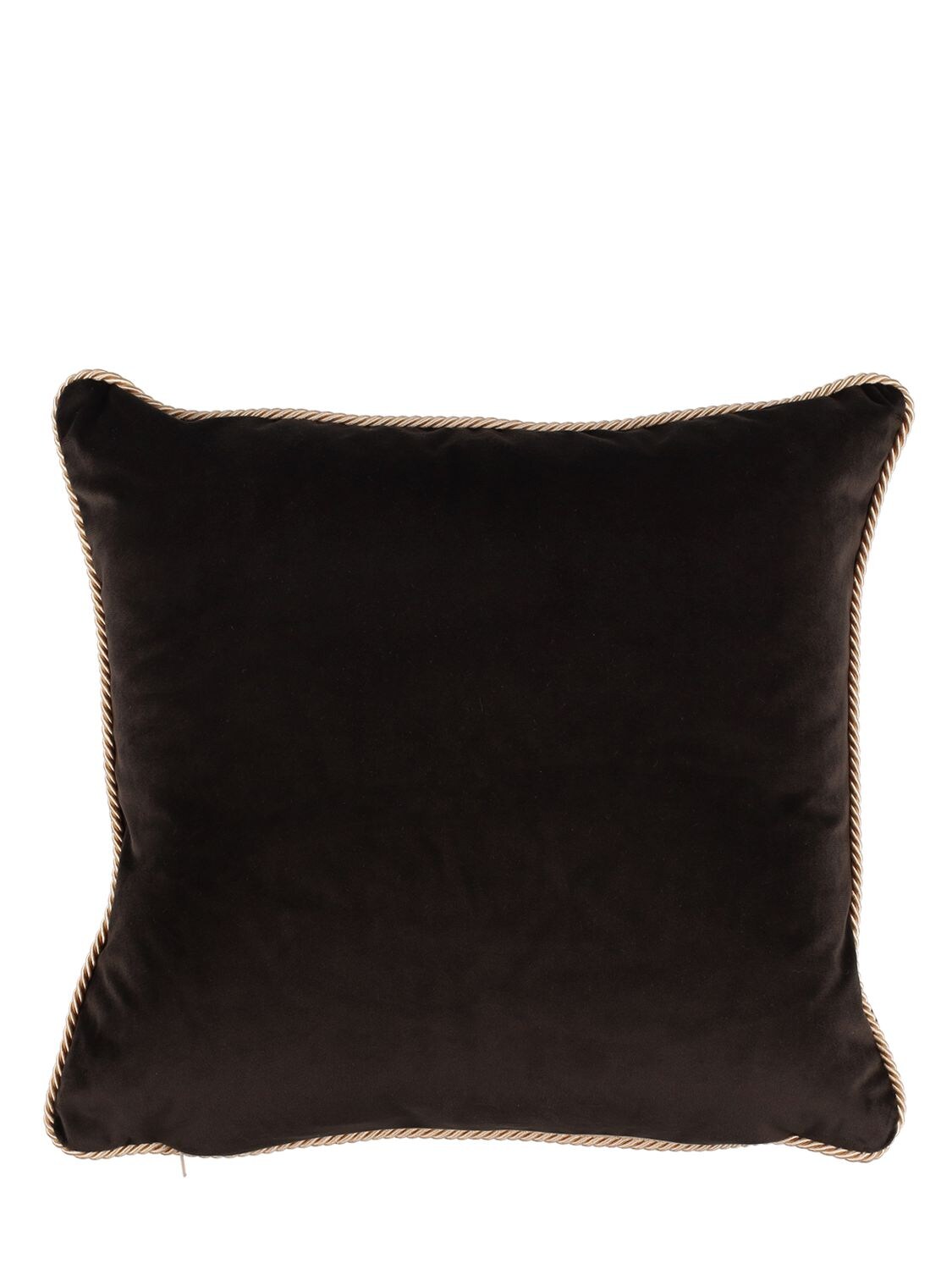 Shop Roberto Cavalli Mirror Snake Cushion In Black