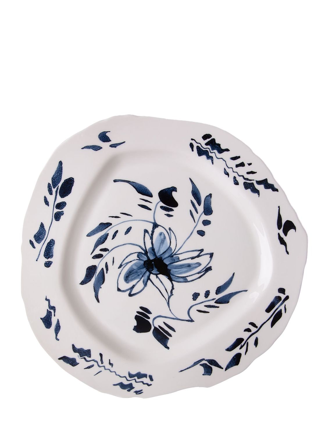 Seletti Classic On Acid English Delft Dish In White,blue