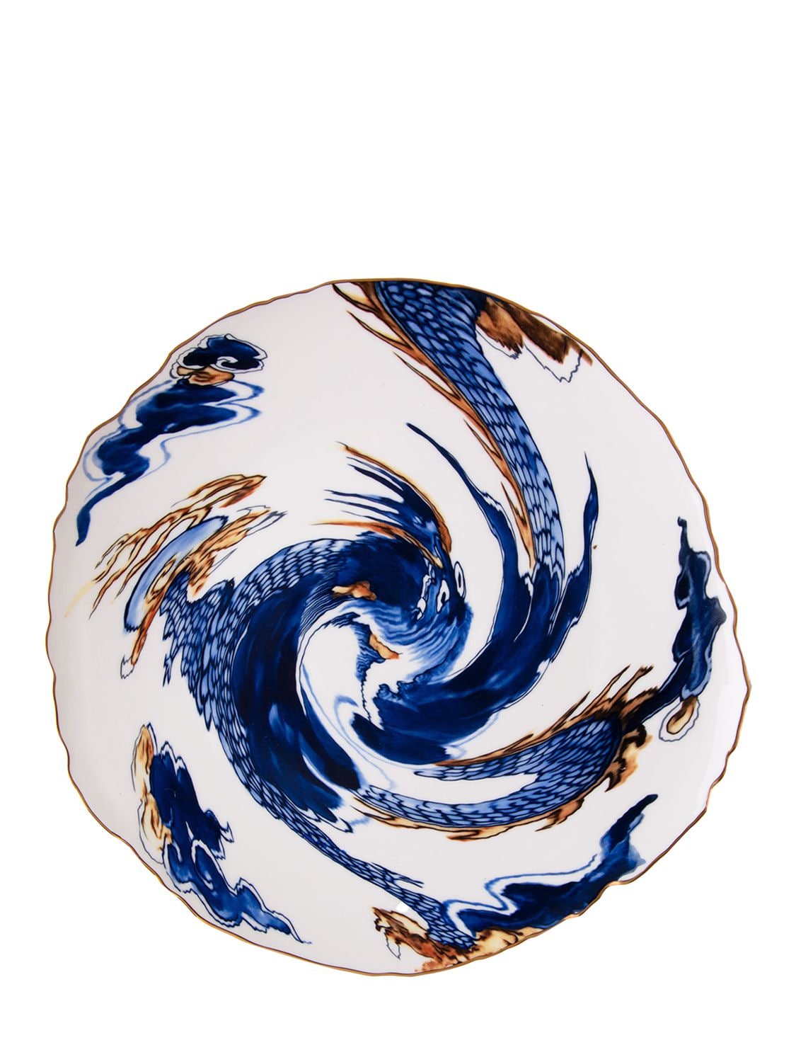 Seletti Classic On Acid Imari Dragon Dish In White,blue