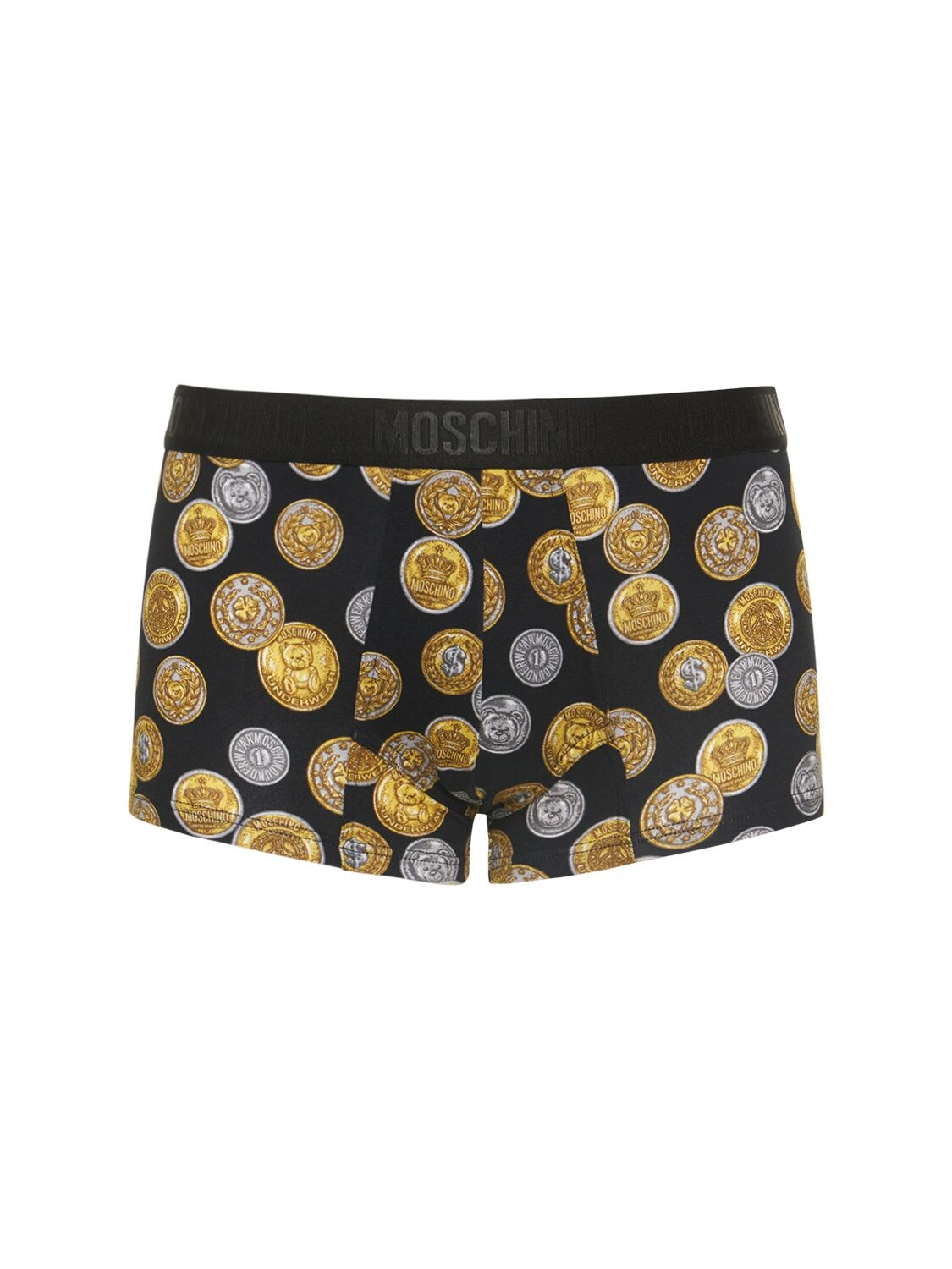 MOSCHINO UNDERWEAR COIN PRINT STRETCH COTTON BOXER BRIEFS 