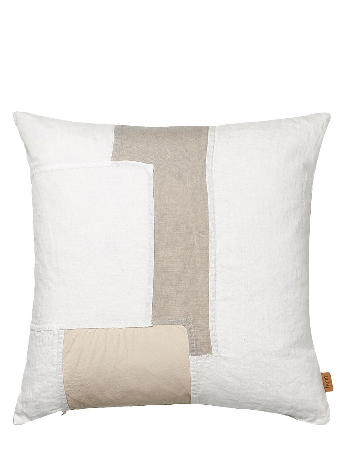 Shop Ferm Living Part Cushion In White,beige