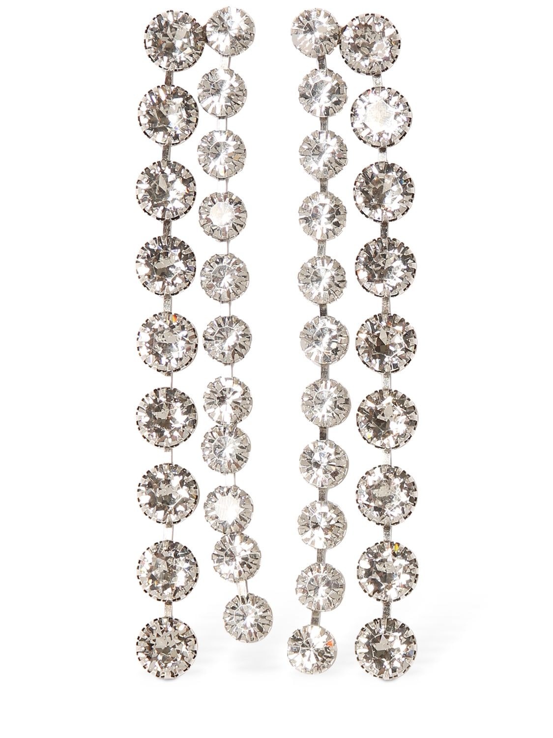 Shop Isabel Marant Midnight Dancin Crystal Earrings In Silver