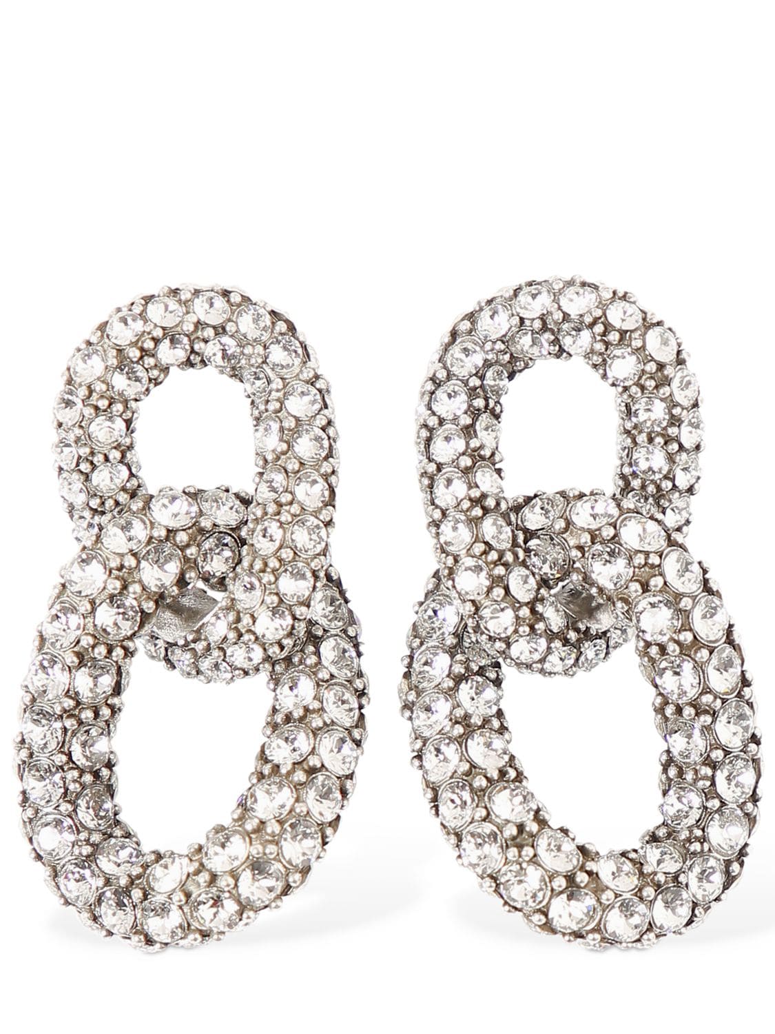 Isabel Marant Funky Ring Crystal Earrings In Silver