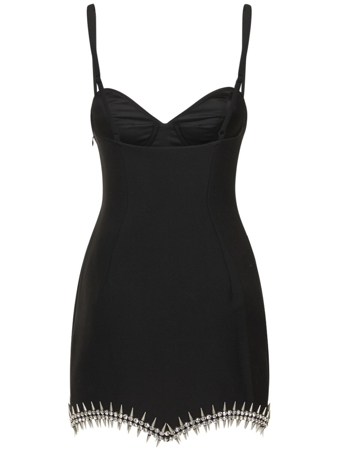 Shop Area Embellished Spike Mini Dress In Black