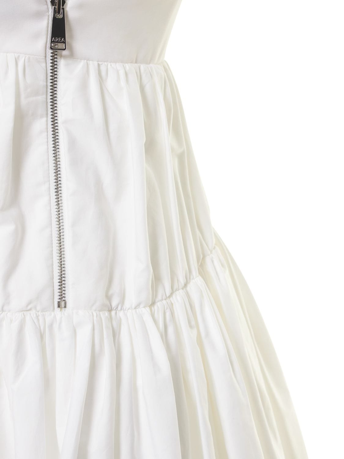 AREA EMBELLISHED TRIM POPLIN MINI DRESS 