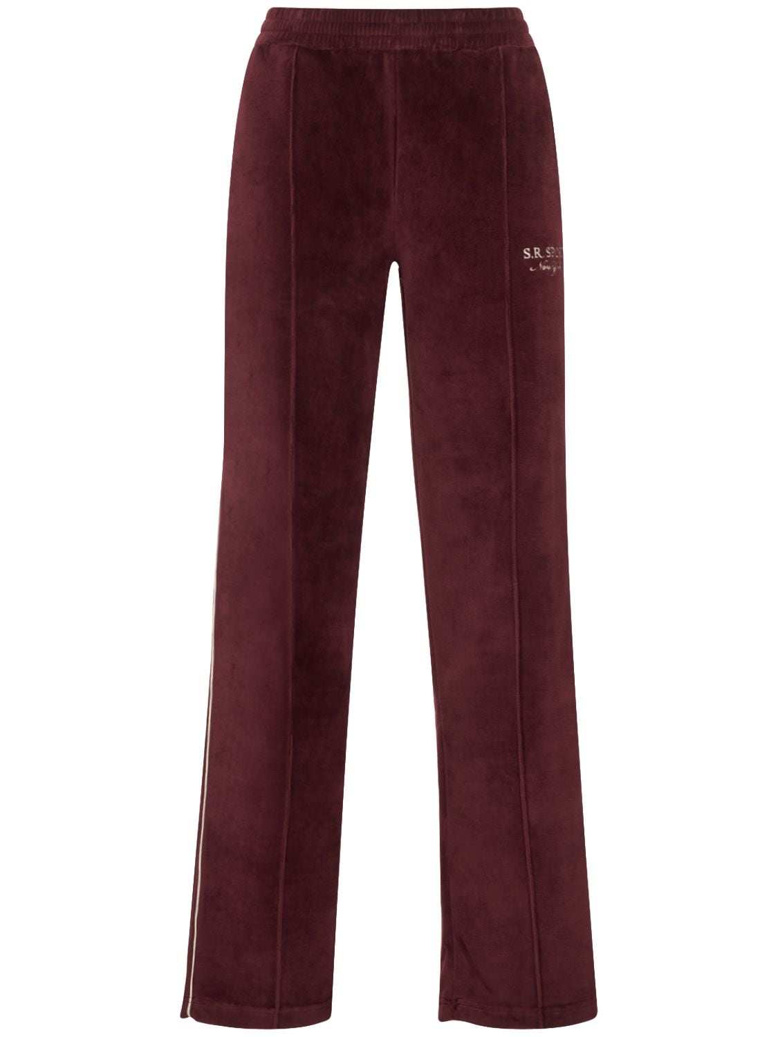 SPORTY AND RICH BRANDIE VELOUR TRACK PANTS