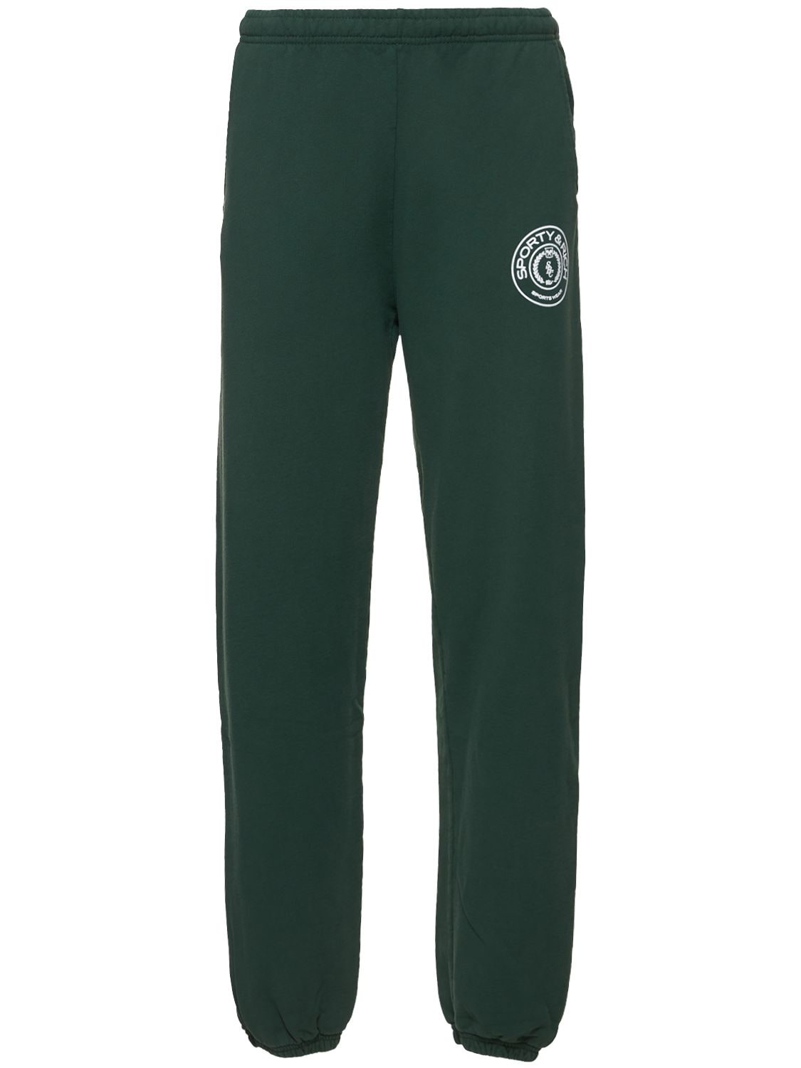 SPORTY AND RICH CONNECTICUT FLOCKED SWEATPANTS