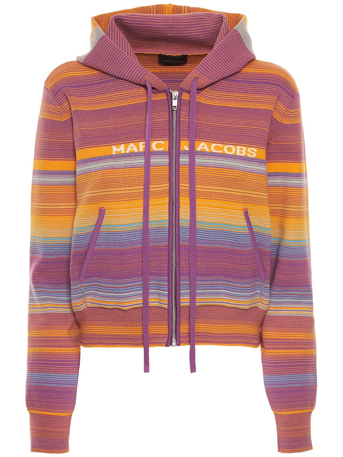 MARC JACOBS (THE) The Cropped Cotton Blend Zip Hoodie